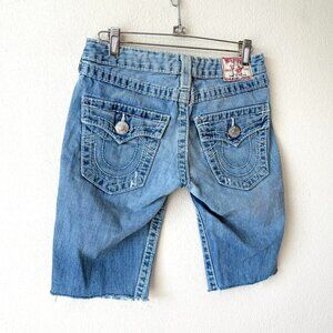 True Religion Made in USA Cut Off Denim Jean Shorts Women's Small